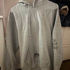 Gray Pullover Hoodie Sweatshirt